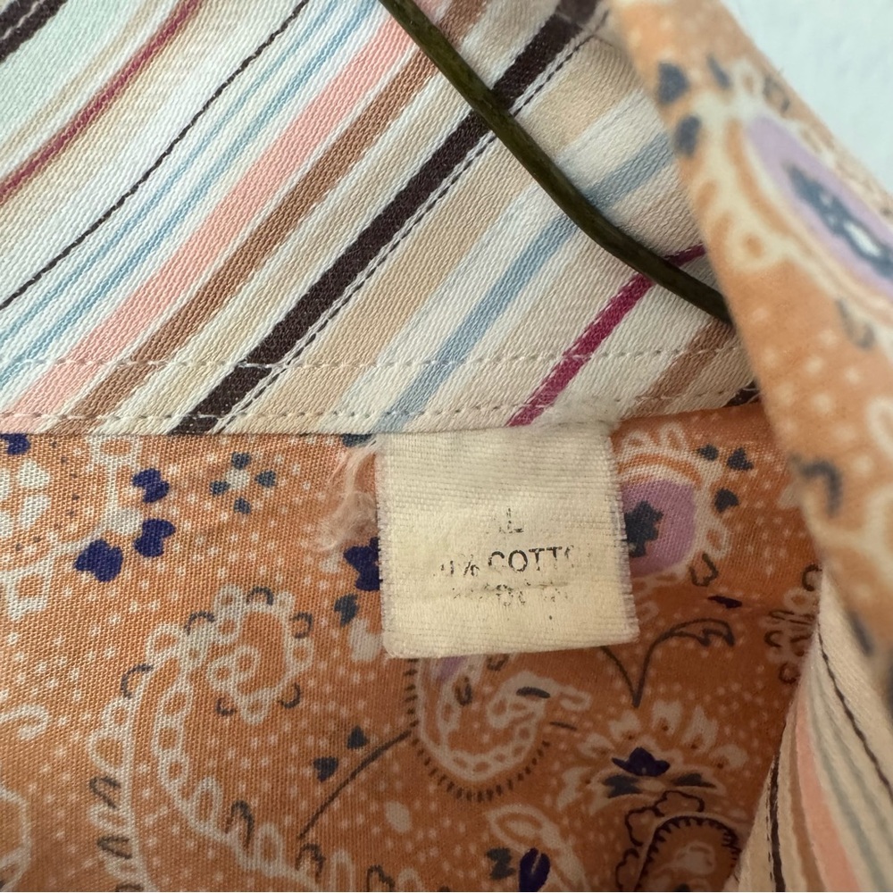 Neiman Marcus 100% Cotton Paisley Button Down Shirt - Size XL $30 - Picture 4 of 7